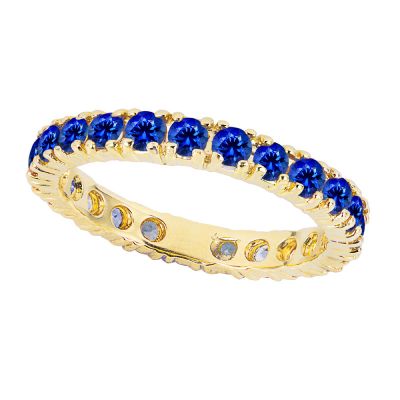 14k 2ctw Sapphire Stackable Eternity Ring