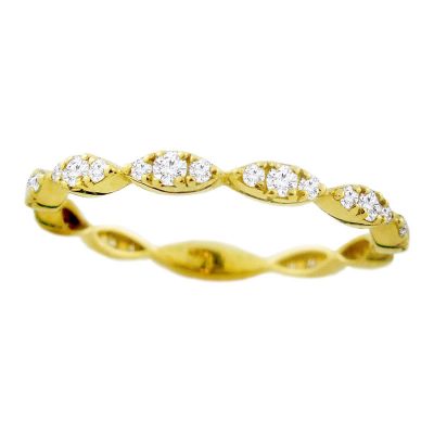 14k Diamond Stackable Ring