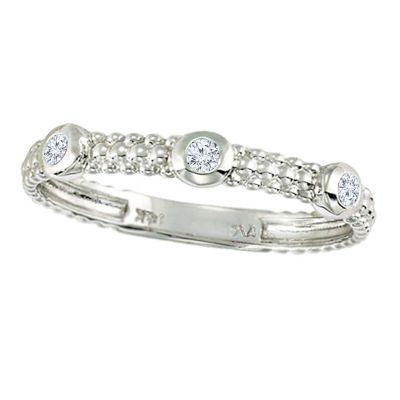 14k Diamond Stackable Ring