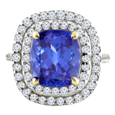 14k Tanzanite and Diamond Ring