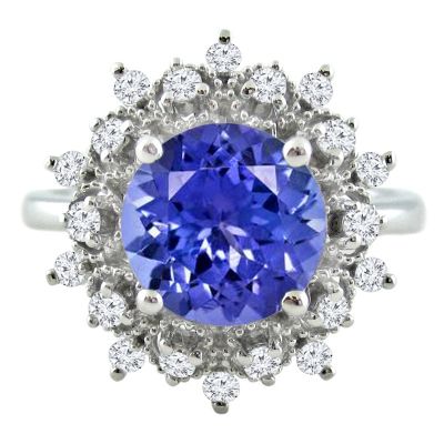 14k Tanzanite and Diamond Ring