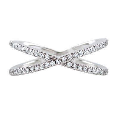 14k Diamond Trend X Ring