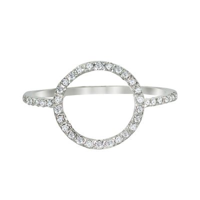 14k Diamond Trend Circle Ring