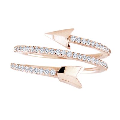 14k Diamond Trend Arrow Ring