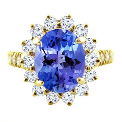14k Tanzanite and Diamond Ring