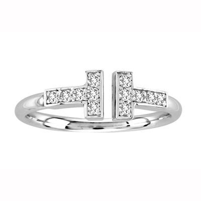 14k .20ctw Diamond Trend T-Ring