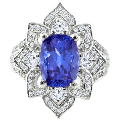 14k Tanzanite and Diamond Ring