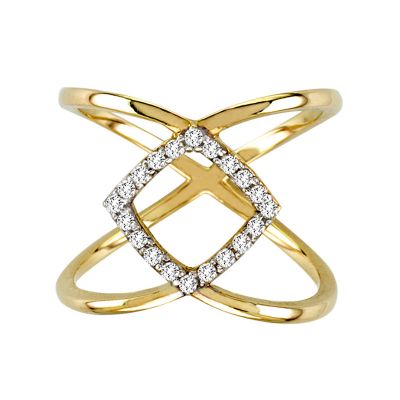 14k Diamond Trend Ring