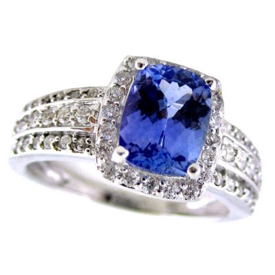 14k Tanzanite and Diamond Ring