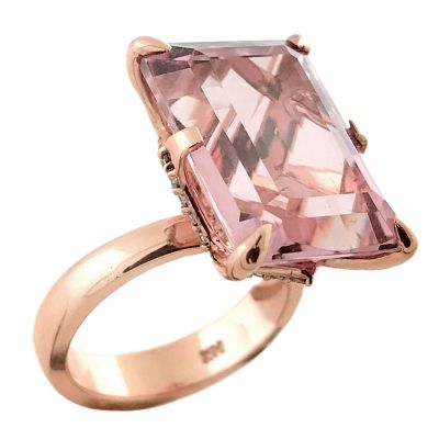 14k Morganite and Diamond Ring