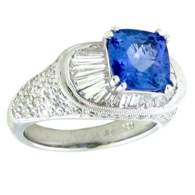 14k Tanzanite and Diamond Ring
