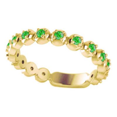 14k Tsavorite Stackable Ring
