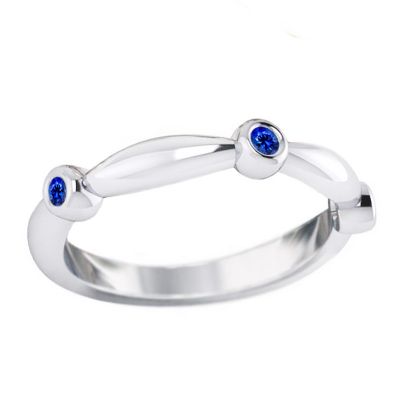 14k Sapphire Stackable Ring