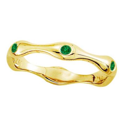 14k Emerald Stackable Ring