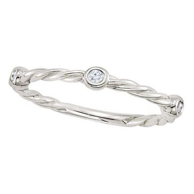 14k Diamond Stackable Ring