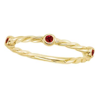 14k Ruby Stackable Ring