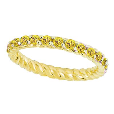 14k Yellow Sapphire Stackable Ring