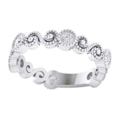 14k Diamond Stackable Ring