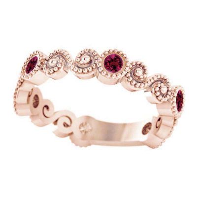 14k Ruby Stackable Ring