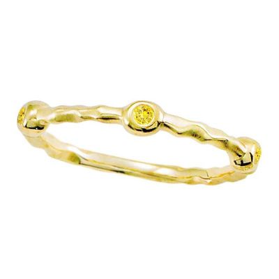 14k Yellow Sapphire Stackable Ring