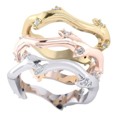 14k Diamond Stackable Ring