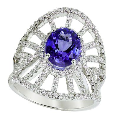14k Tanzanite and Diamond Ring