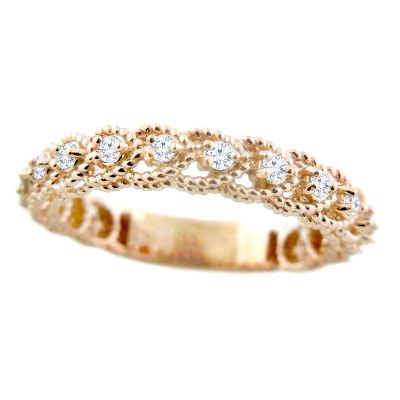 14k Diamond Stackable Ring