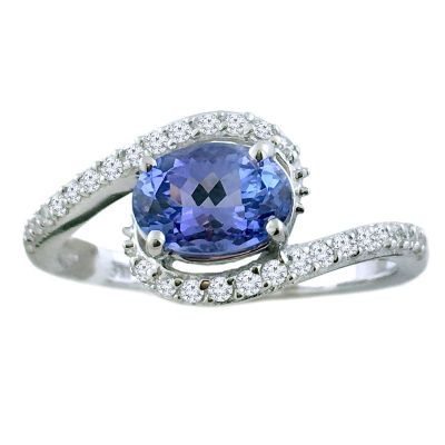 14k Tanzanite and Diamond Ring