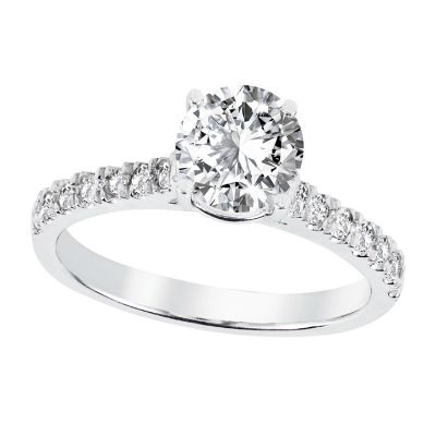 .30ctw Diamond Semi-Mount Platinum Ring