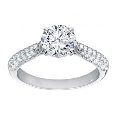 Platinum Diamond Semi-mount Bridal Ring