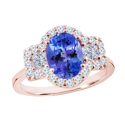 14k Tanzanite and Diamond Ring