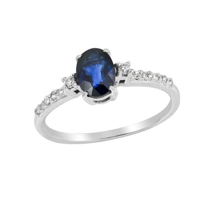 14k Sapphire and Diamond Ring