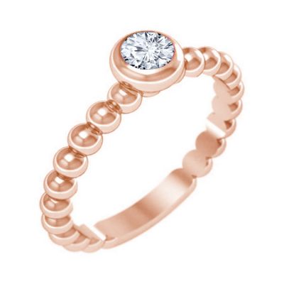 14k 0.20ctw Diamond Stackable Ring