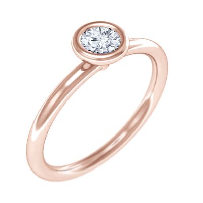 14k 0.18ctw Diamond Stackable Ring