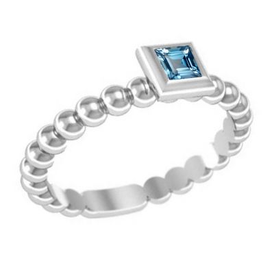 14k Blue Topaz Ring