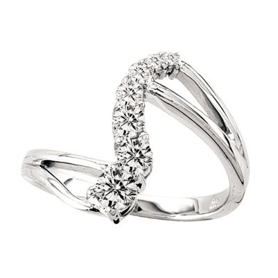 14k Diamond Journey Ring