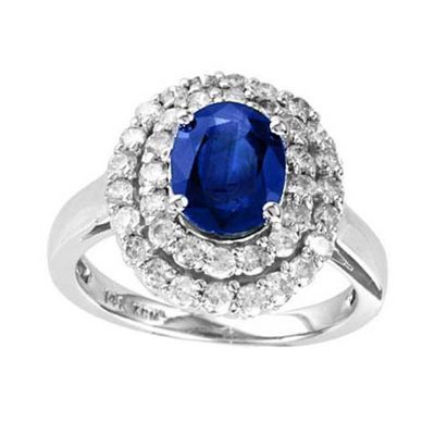 14k Sapphire and Diamond Ring