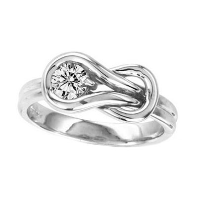 14k 0.33ctw Diamond Love Knot Ring
