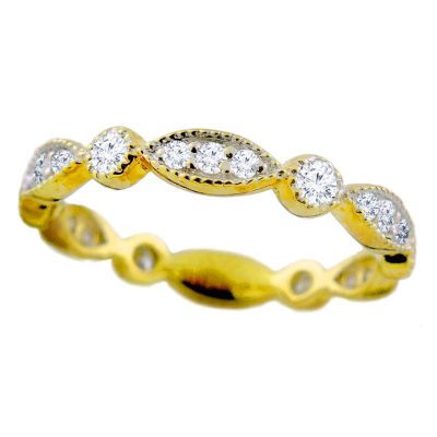 14k Diamond Stackable Ring