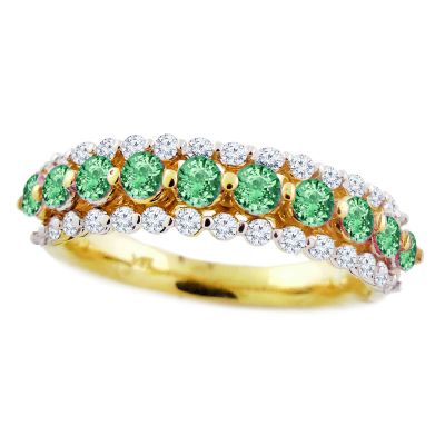 14k Emerald Stackable Ring