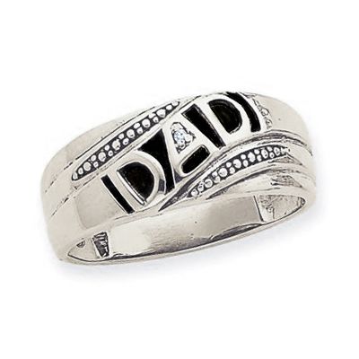Sterling Silver Diamond Men's Ring