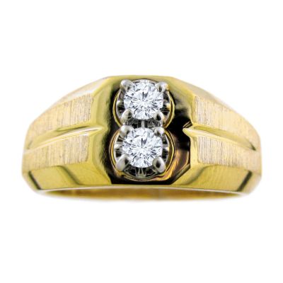 14k Gold Diamond Men's Ring