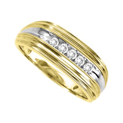 14k Gold Diamond Men's Ring
