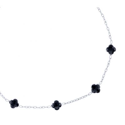Sterling Silver Onyx Necklace 