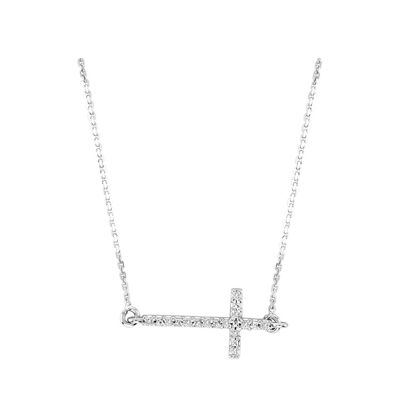 14k Diamond Cross Necklace