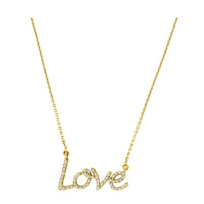14k Diamond Love Necklace