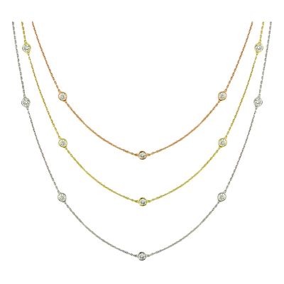 14k .50ctw Diamond By The Yard Necklace