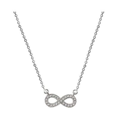 14k Diamond Infinity Necklace