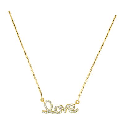14k Diamond Love Necklace