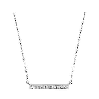 14k Diamond Bar Necklace
